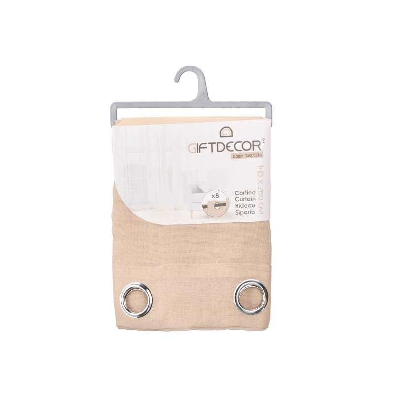 CORTINA VISILLO BEIGE 140X260 CM
