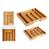 BAC A COUVERTS BAMBOU 6 CREUX EXTENSIBLE
