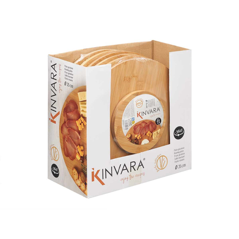 TAGLIERE ROTONDO GIREVOLE 35 CM BAMBU
