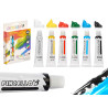 JUEGO 6 BOTES PINTURA ACRILICA