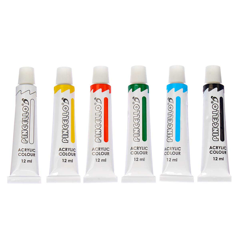SET 6 POTS PEINTURE ACRYLIQUE