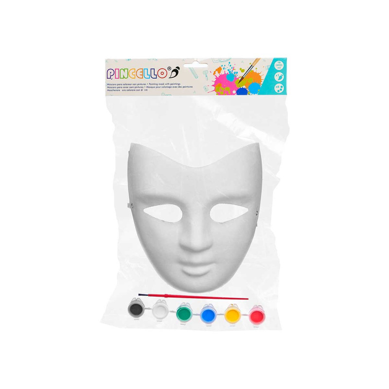 MASCHERA MANUALITA INFANTILE C/PITTURA