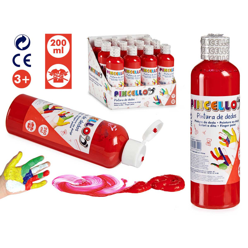 PEINTURE DOIGTS 200ML ROUGE
