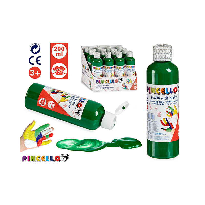 PEINTURE DOIGTS 200ML VERT