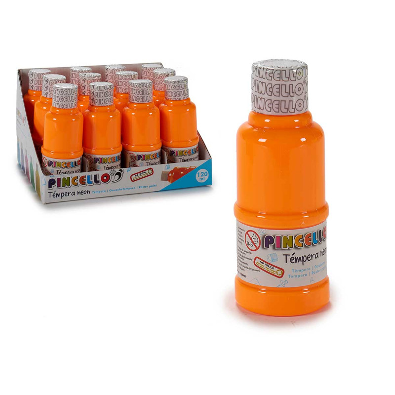TEMPERA 120ML NEON NARANJA