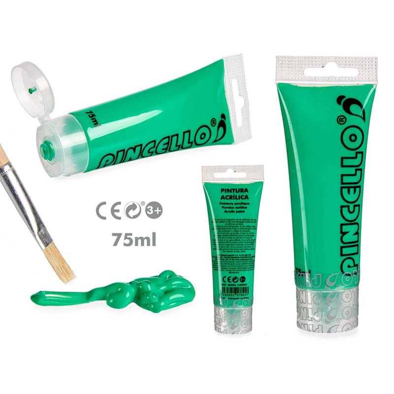 TUBE PEINTURE ACRYLIQUE 75ML VERT CLAIRE