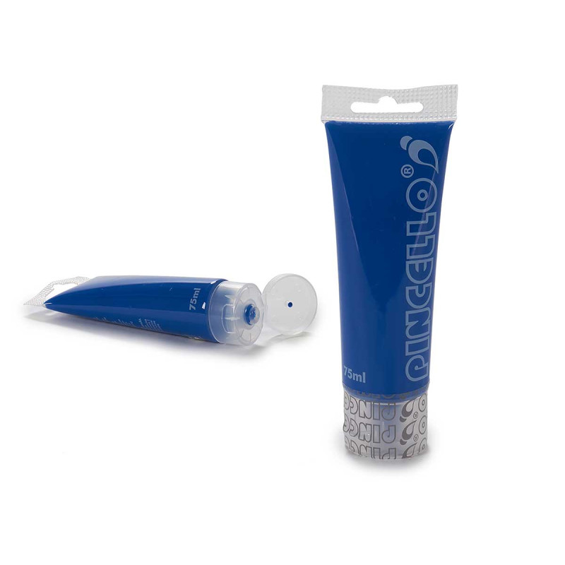 TUBE PEINTURE ACRYLIQUE 75ML BLEU FONCE