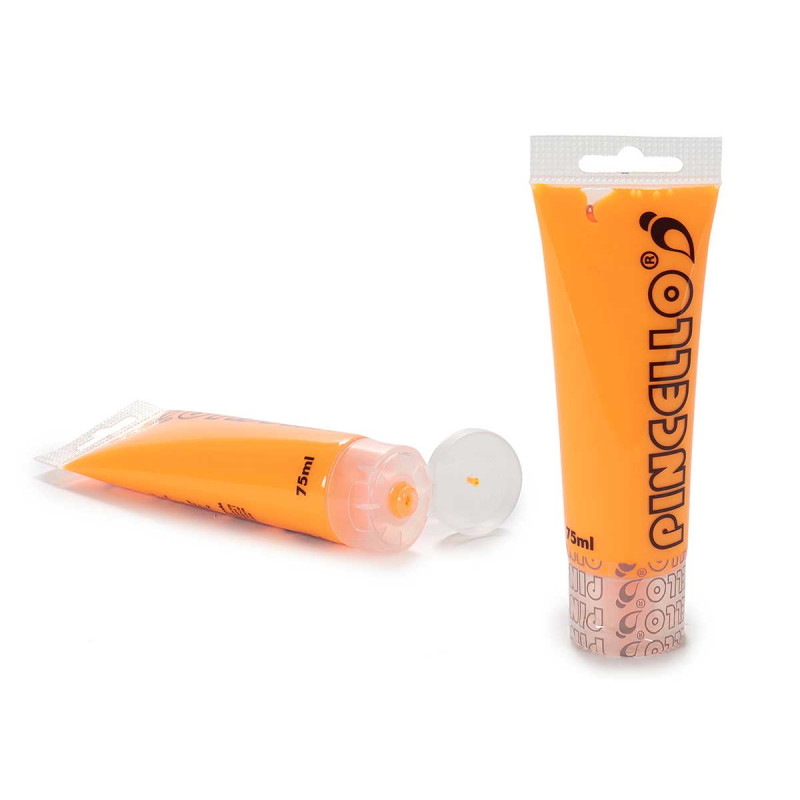 TUBE PEINTURE ACRYLIQUE NEON 75ML ORANGE