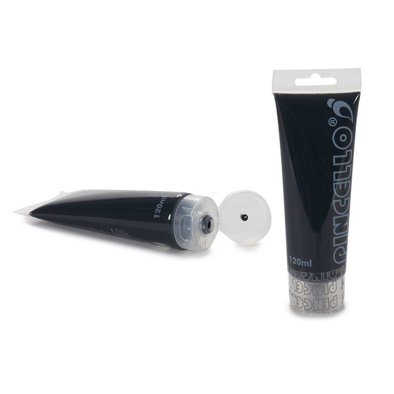 ACRYLIC PAINT TUBE 120ML BLACK