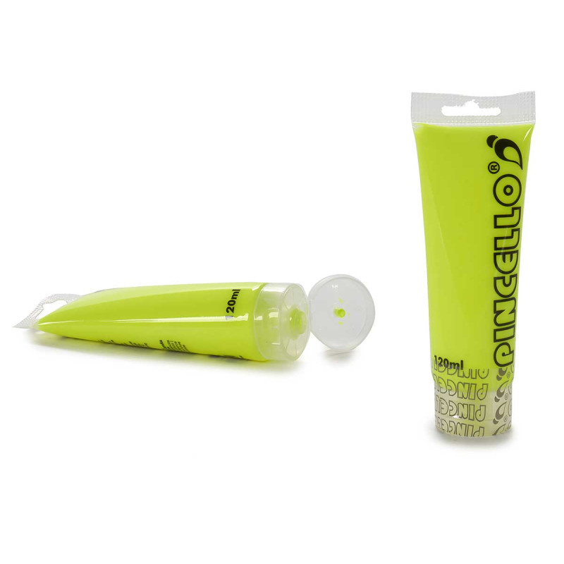 TUBE PEINTURE ACRYLIQUE NEON120ML JAUNE