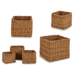SET 3 CESTI SPARTO QUADRATO A