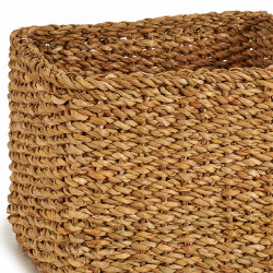 SET 3 ESPARTO GRASS BASKET RECT HEIGHT