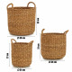 SET 3 CESTI SPARTO BAMBATO A