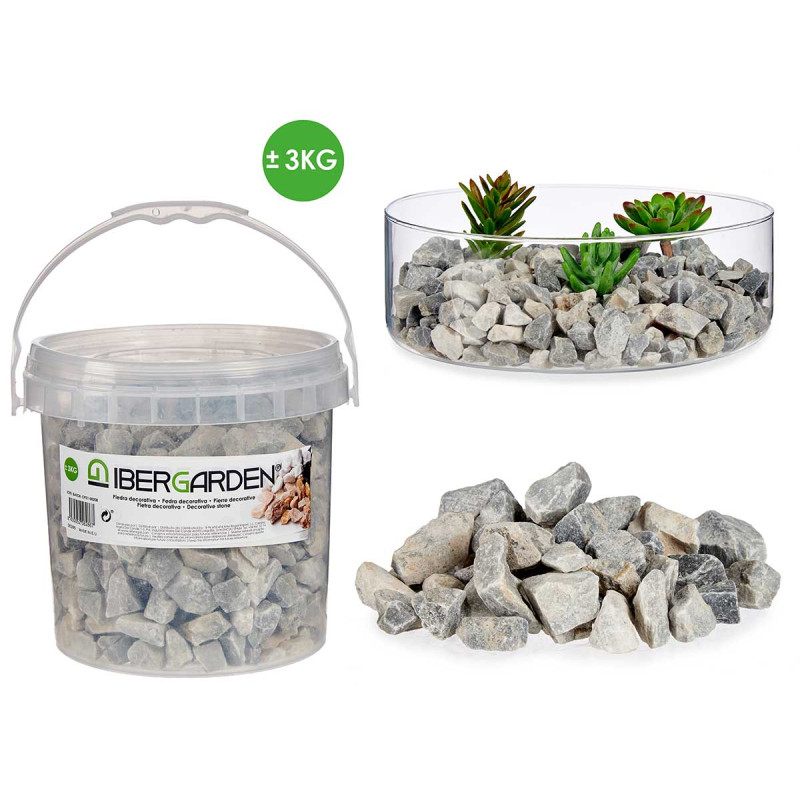 BARATTOLO 3KG PIETRA PICCOLA GRIGIO CHIARO