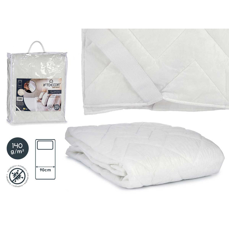 RECOUVRE MATELAS TNT AVEC ELASTIQUE BLANC 90CM