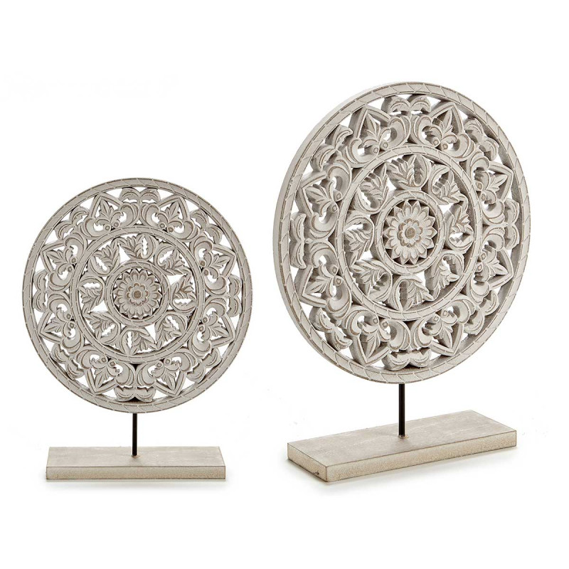 ROUND WOODEN SUPPORT MANDALA