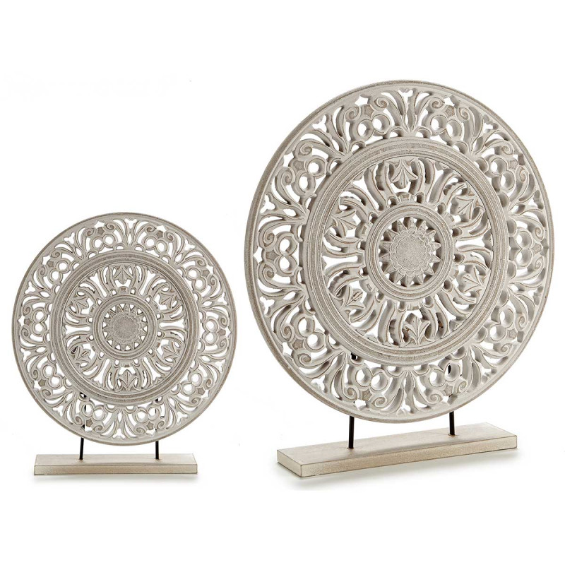 ROUND WOODEN SUPPORT MANDALA BIG