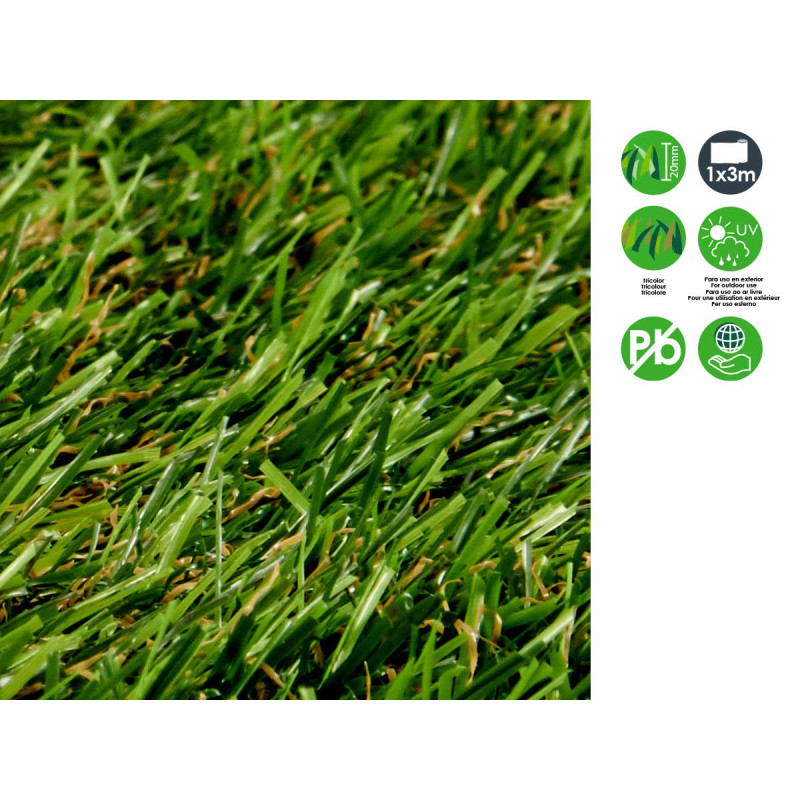 20MM 1X3 THREE-COLOUR GRASS CARPET ROLL 
