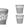 VASO PLÁSTICO 20 CM CLOE CINZENTO 