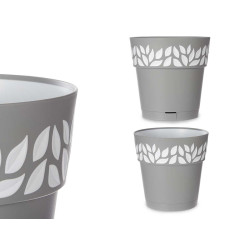 VASO PLASTICA 25CM CLOE GRIGIO