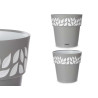 VASO PLÁSTICO 25 CM CLOE CINZENTO 