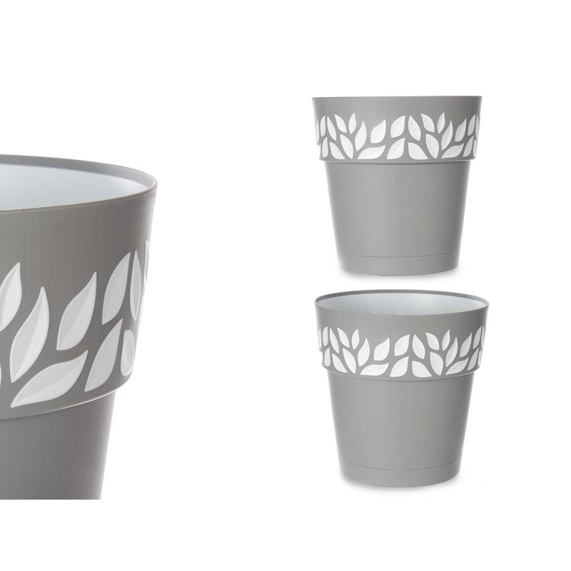 VASO PLASTICA 30CM CLOE GRIGIO