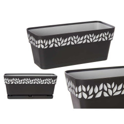 30CM ANTHRACITE CLOE PLASTIC PLANTER