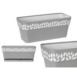 FIORIERA PLASTICA 30CM CLOE GRIGIO