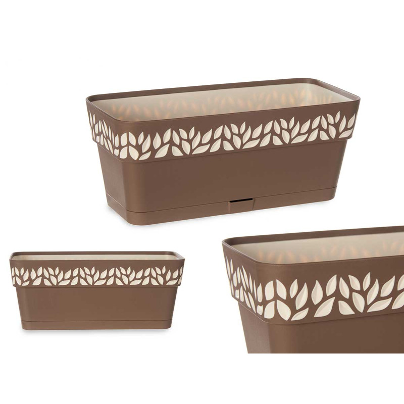 FIORIERA PLASTICA 30CM CLOE MARRONE