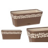 FIORIERA PLASTICA 30CM CLOE MARRONE