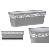 50CM GREY CLOE PLASTIC PLANTER 