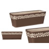 FLOREIRA PLÁSTICO 50CM CLOE CASTANHA  