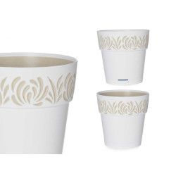 MACETA PLASTICO 15 CM GAIA BLANCA