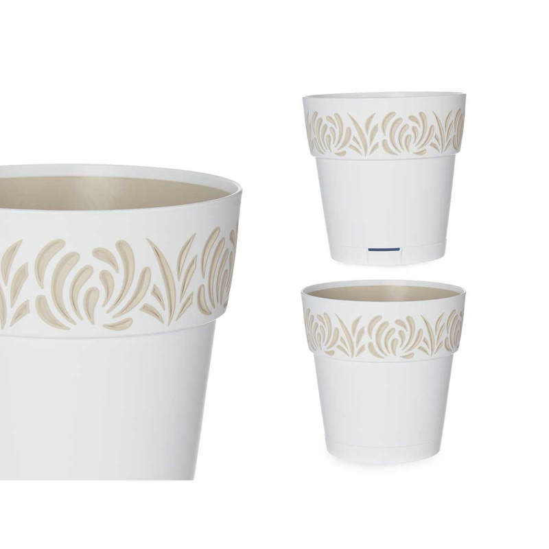 VASO PLASTICA  15 CM GAIA BIANCO