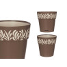 VASO PLASTICA 15CM GAIA MARRONE
