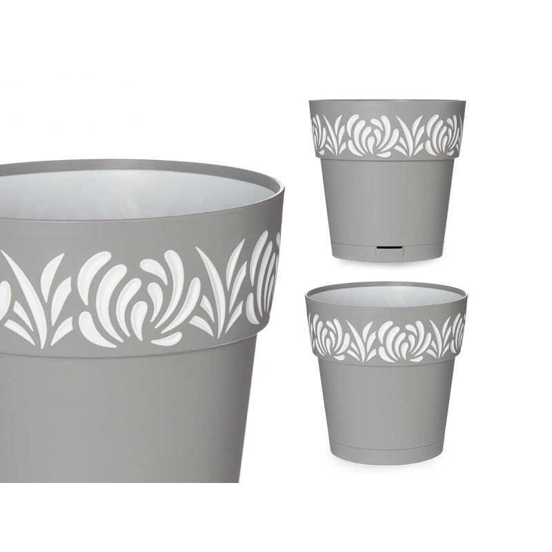 20 CM GREY GAIA FLOWERPOT 