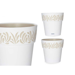 VASO PLASTICA 25CM GAIA BIANCA