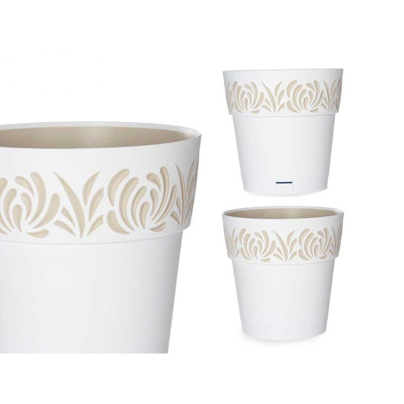 VASO PLASTICA 25CM GAIA BIANCA