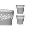 VASO PLÁSTICO 25 CM GAIA CINZENTO 
