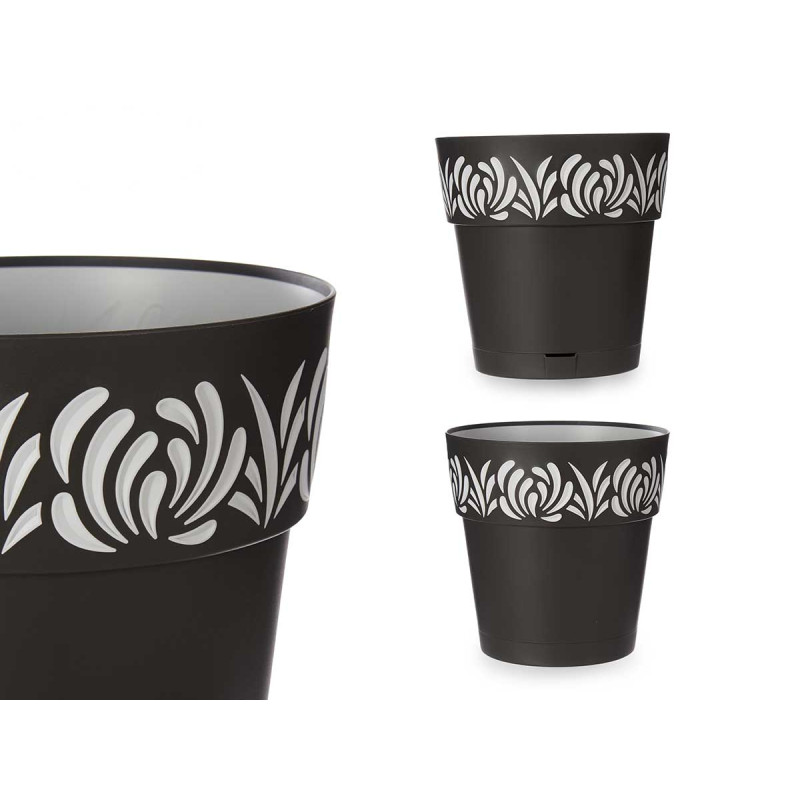 30 CM ANTHRACITE GAIA FLOWERPOT 