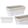 30 CM WHITE GAIA PLASTIC PLANTER 