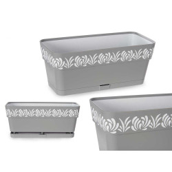 FIORIERA PLASTICA 30 CM GAIA GRIGIO