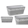 30CM GREY GAIA PLASTIC PLANTER 