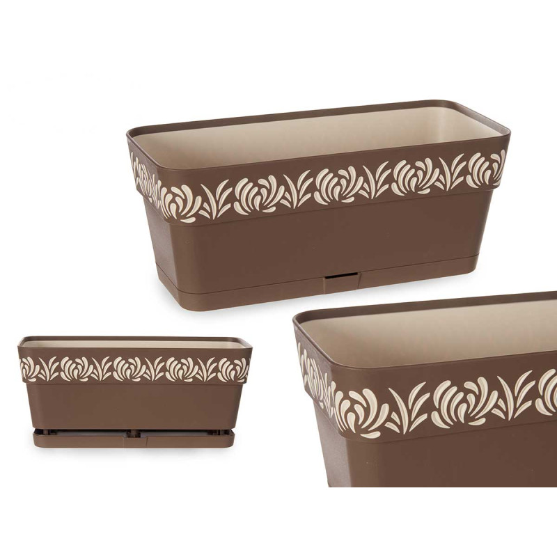 FIORIERA PLASTICA 30CM GAIA MARRONE