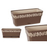 JARDINERA PLASTICO 30CM GAIA MARRON
