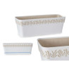 50CM WHITE GAIA PLASTIC PLANTER 