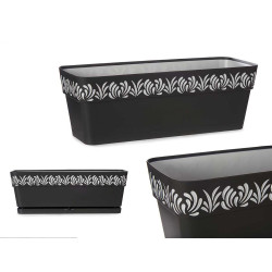 50CM ANTHRACITE GAIA PLASTIC PLANTER 