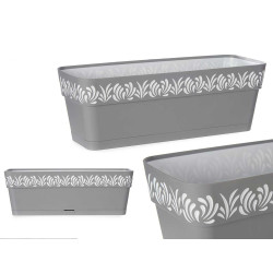 POT DE FLEUR PLASTIQUE 50CM GAIA GRIS