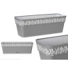 50CM GREY GAIA PLASTIC PLANTER 