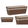 50CM BROWN GAIA PLASTIC PLANTER 